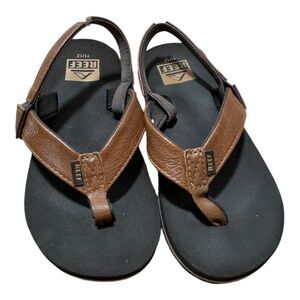Reef Boys Grom Little Twinpin Sandals | Brown |  Size 11/12‎